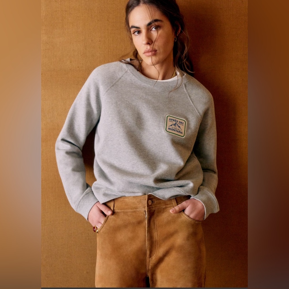 Sezane Montana Sweat-shirt - Sézane X Lucia Vergara Grey - Size S
